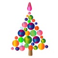 Christmas tree.isolated object illustration