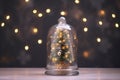 Christmas tree jar. Generate AI
