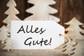 Christmas Tree, Label, Alles Gute Means Best Wishes