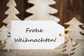 Christmas Tree, Label, Frohe Weihnachten Means Merry Christmas