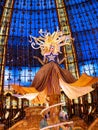 The Christmas tree and the Lady Star at Galeries Lafayette in Paris, France