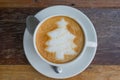 Christmas Tree Latte Art Coffee