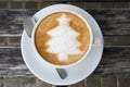 Christmas Tree Latte Art Coffee