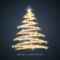 Christmas tree from light background