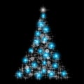 Christmas tree from light background Royalty Free Stock Photo