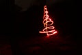 Christmas Tree Light Painting