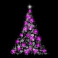 Christmas tree from light vector background Royalty Free Stock Photo