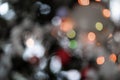 Christmas Tree Lights Bokeh Abstract Fog Effect Royalty Free Stock Photo