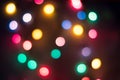 Christmas tree lights colorful bokeh background Royalty Free Stock Photo