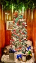 Christmas tree lights presents Royalty Free Stock Photo