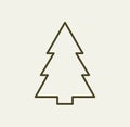 Christmas tree line icon. Christmas design element Royalty Free Stock Photo