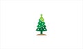 Christmas tree line icon  decorated conifer outline and filled vector sign  linear and full pictogram isolated on white logo illus Royalty Free Stock Photo