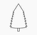 Christmas tree line icon Royalty Free Stock Photo