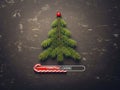 Christmas tree loading with candy cane Royalty Free Stock Photo