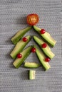 Christmas tree made of avocado Royalty Free Stock Photo