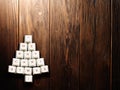 Christmas tree made of computer keys,tree background with vignette Royalty Free Stock Photo