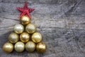 Christmas tree made of decoration Royalty Free Stock Photo