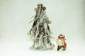 This Christmas tree is made of dried fish. New year for the fisherman. 2021 is the year of the bull. Piggy bank in the form of a