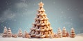 Christmas tree, made of gingerbread cookies Royalty Free Stock Photo