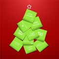 Christmas tree made from post it Royalty Free Stock Photo