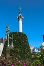 Christmas tree in the making at Union Square, San Francisco Royalty Free Stock Photo