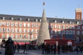 Christmas Tree and market in the Plaza Mayor, Madrid