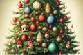 Christmas tree. Christmas 2023. Merry Christmas and New Year 2024. Greeting card design and sale banner Royalty Free Stock Photo