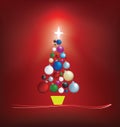 Christmas tree modern illustration