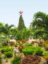 The christmas tree near shopping area at the sea port at Cozumel, Mexico Royalty Free Stock Photo