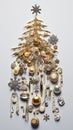 Christmas tree New year 2024 antique, rusty, old, keys, vintage