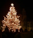 Christmas tree in night city