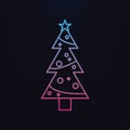 Christmas tree nolan icon. Simple thin line, outline vector of party icons for ui and ux, website or mobile application