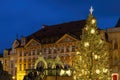 Christmas tree at Old Town Square, Prague, Czech Republic Royalty Free Stock Photo