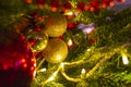 The Christmas tree on one of the central streets of Moscow, decorated for Christmas.Festive illumination for New Year