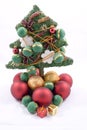 Christmas tree and ornaments Royalty Free Stock Photo