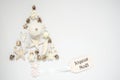 Christmas Tree Out Of Christmas Decoration With Label With Text Joyeux Noel