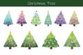 Christmas tree painted with wood colors