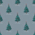 Christmas tree. Pattern. Card. Illustration. Royalty Free Stock Photo