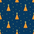 Christmas tree pattern. Christmas tree seamless pattern background Royalty Free Stock Photo