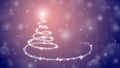 Christmas tree on pink background. Sparkling Christmas tree as symbol of Happy New Year and Merry Christmas holiday celebration