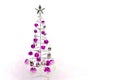 Christmas tree of pink and silver jingle bells