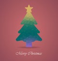 Christmas tree with polygon Royalty Free Stock Photo