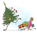 Christmas tree and presents Royalty Free Stock Photo
