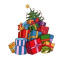 Christmas tree and presents Royalty Free Stock Photo