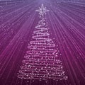 Christmas tree on purple background Royalty Free Stock Photo