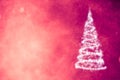 Christmas tree on purple background Royalty Free Stock Photo