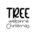 Christmas tree quote holiday design element craft