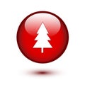 Christmas tree in red Royalty Free Stock Photo