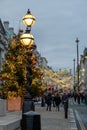 Christmas tree on the Regent Street in London, UK