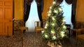 A Christmas tree in a room in the Royal Pavilion.